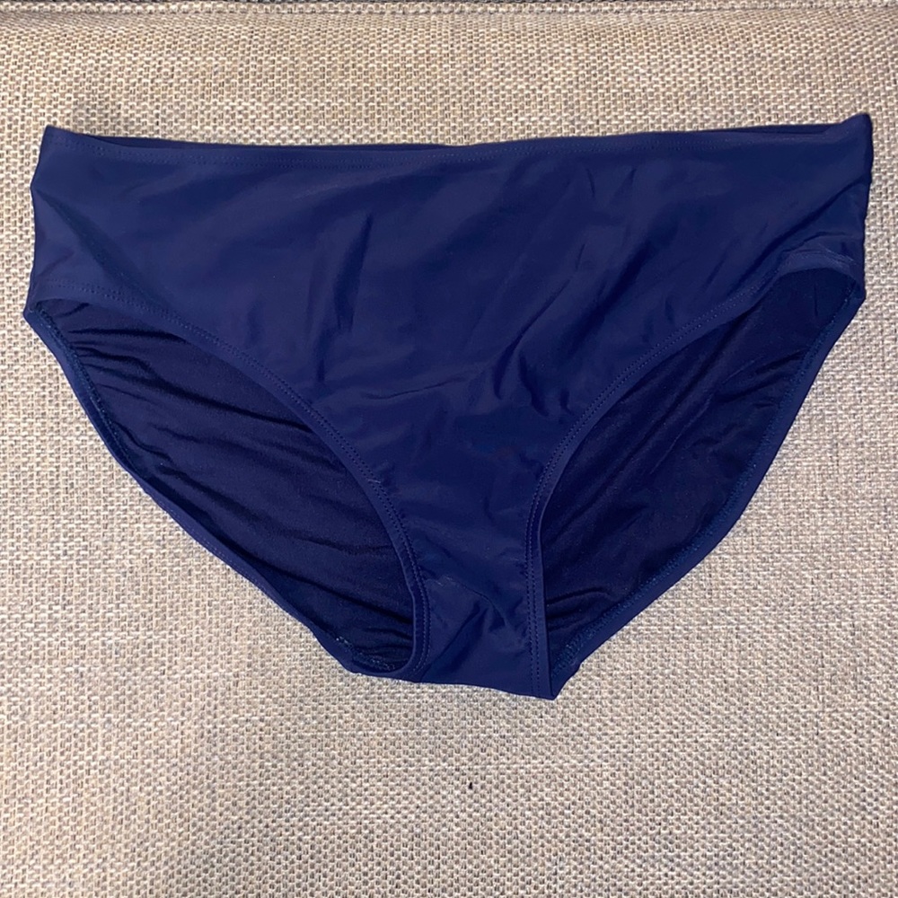 Tropical Escapes Navy Blue Swim Suit size 10 see closet for matching tankini